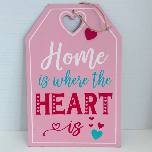 “Home is Where the Heart Is” Decor Sign - Picture 1 of 1